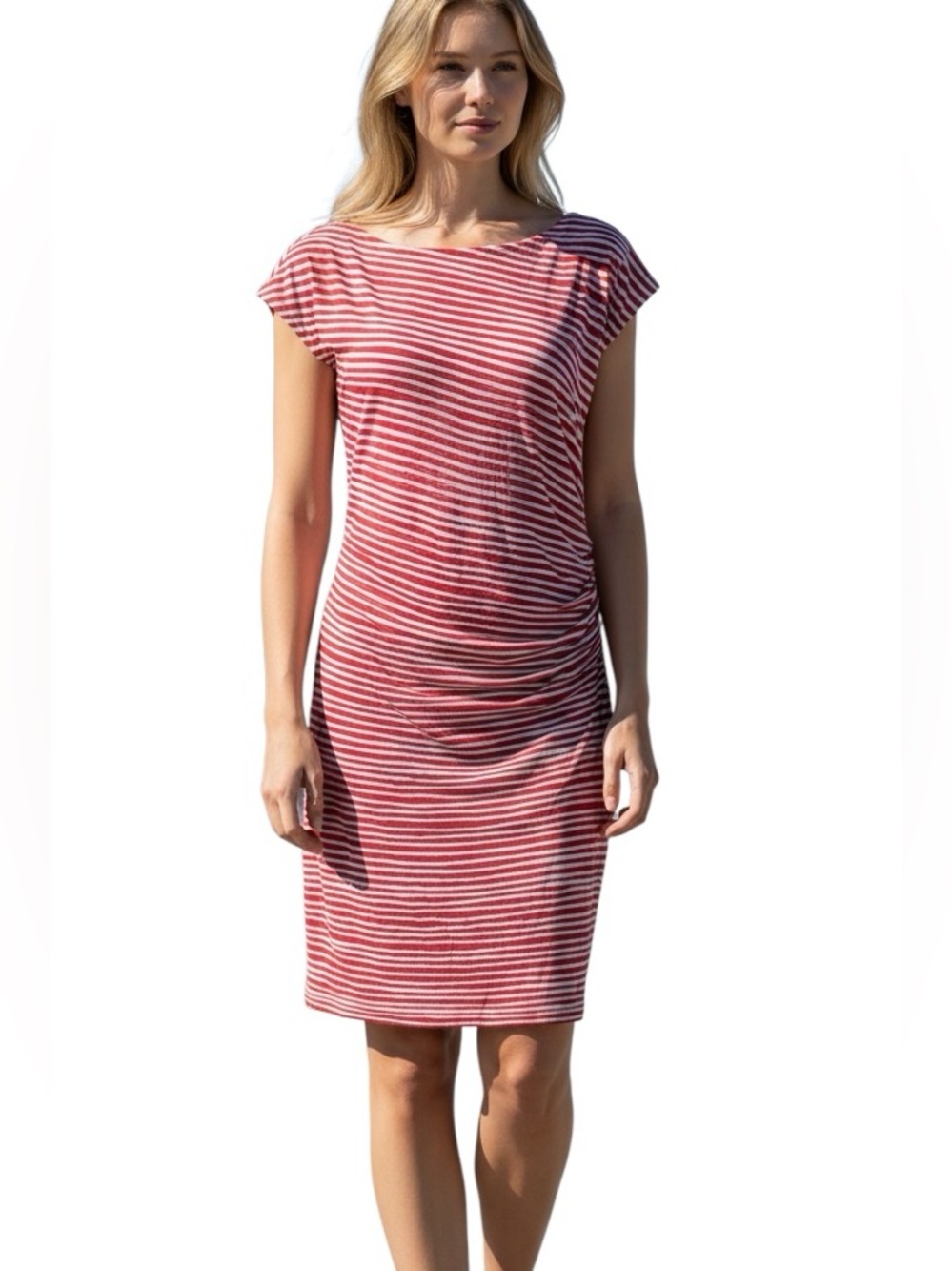 ANN TAYLOR LOFT: NWT Striped Crew Neck Dress -Size Medium